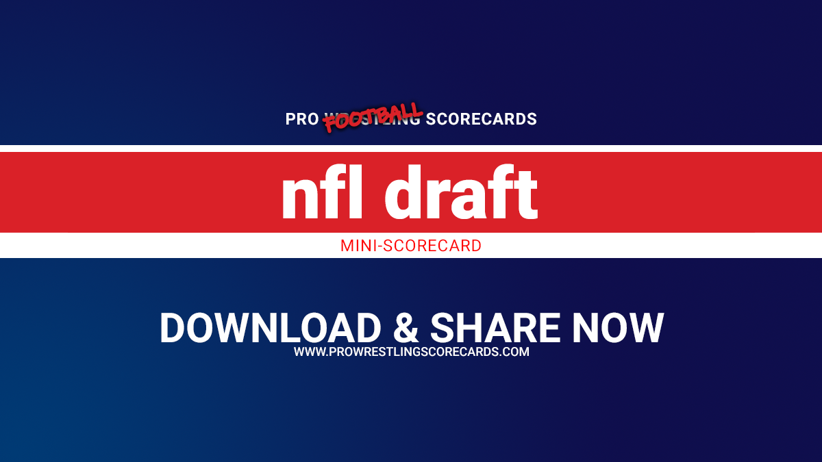 NFL Draft Mini-Card | 2020 | Pro Wrestling Scorecards